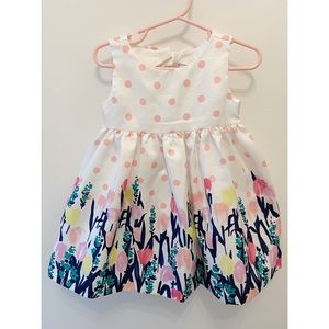 Gymboree Toddler Girls Floral Party Dress 18-24 mo